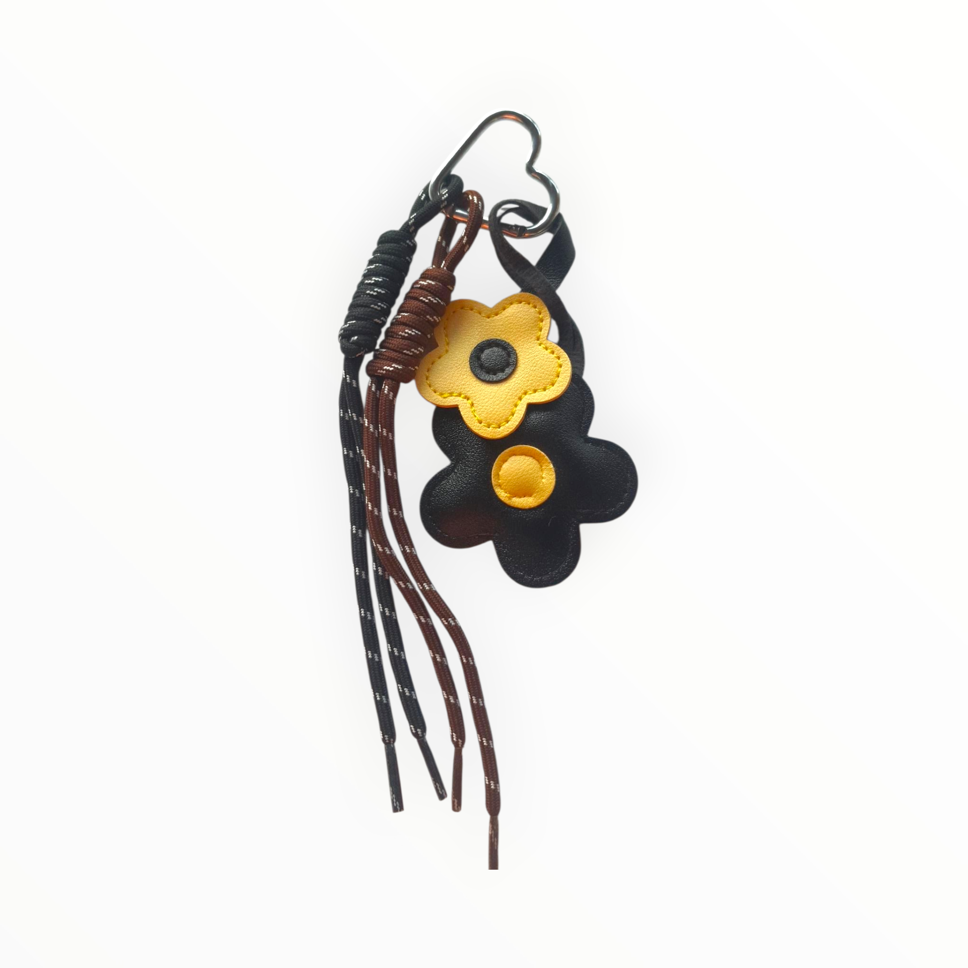yellow black flower bag chain