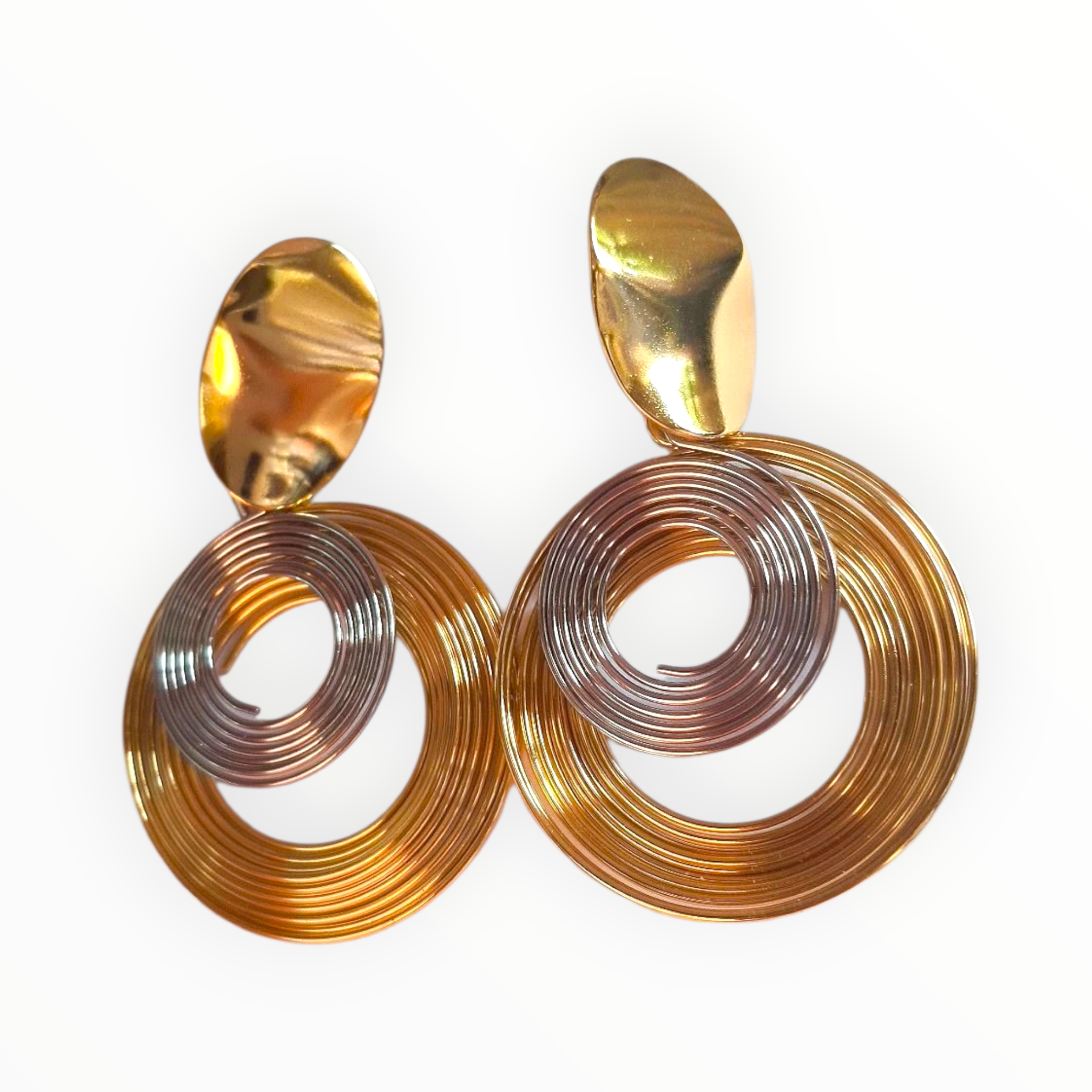 gold and silver earing