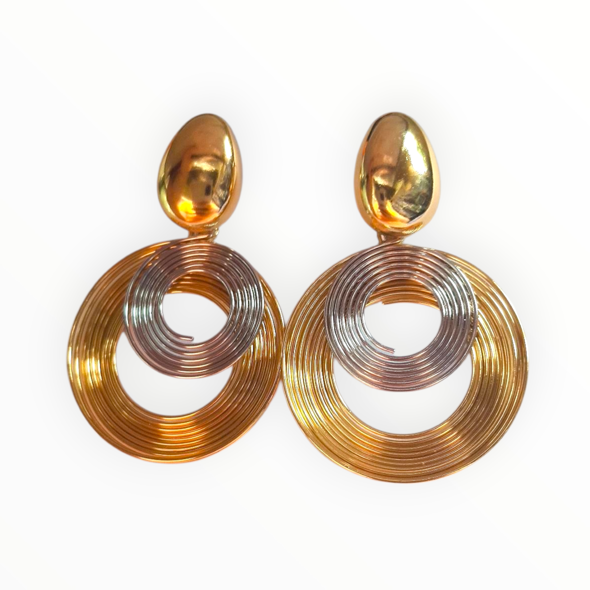 gold and silver earing