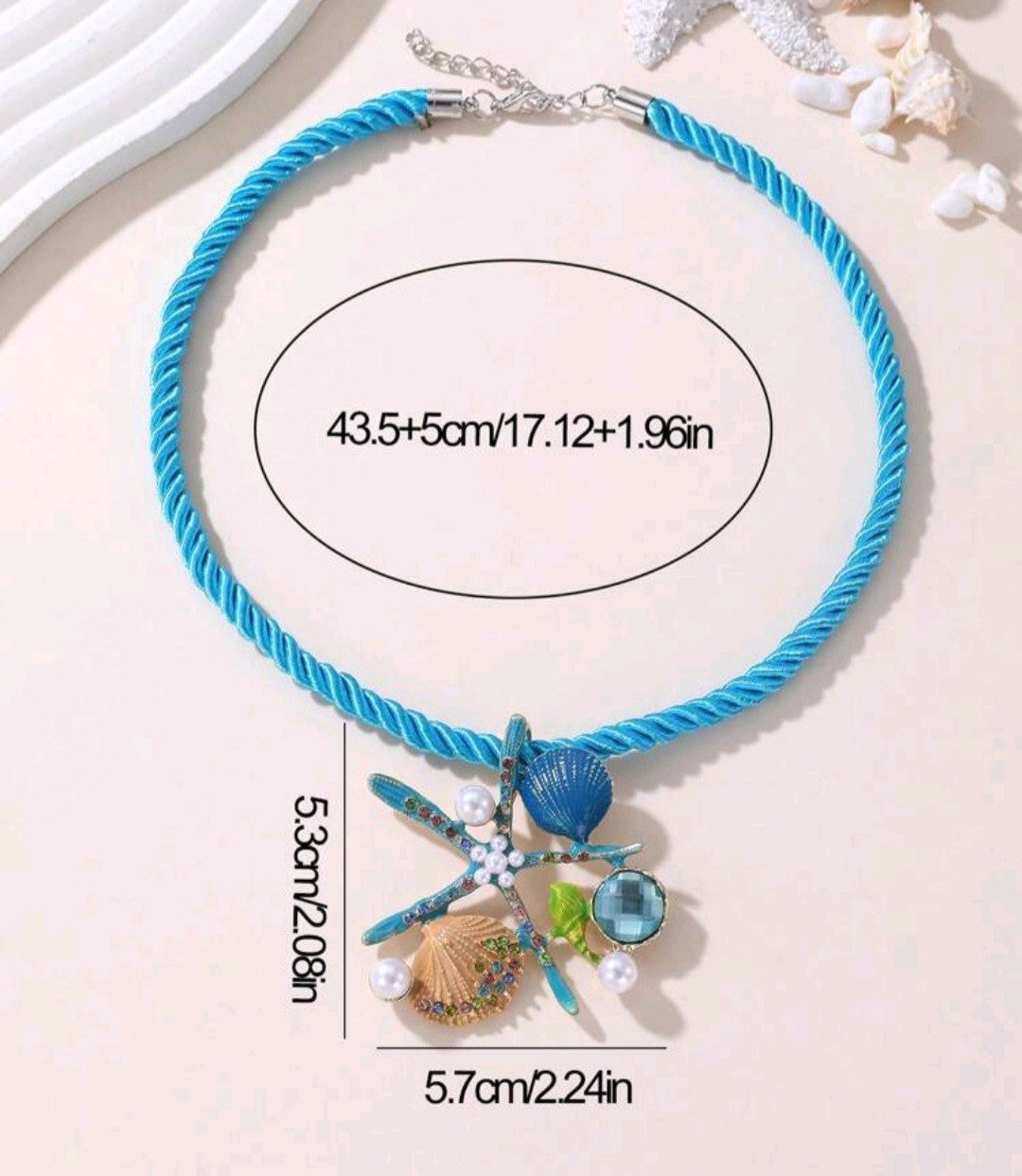 blue chocker shell